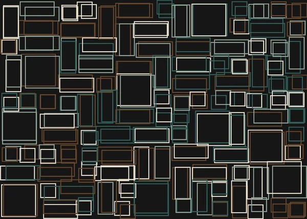 Offset Quads Generative Kunst Hintergrund Kunst Illustration — Stockvektor