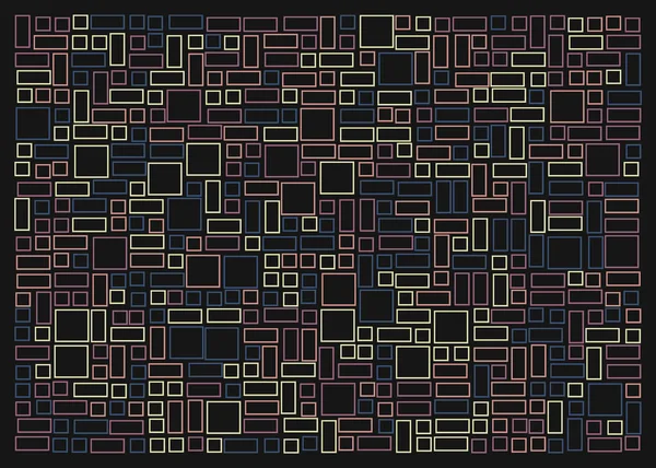 Offset Quads Arte Generativo Fondo Ilustración — Archivo Imágenes Vectoriales