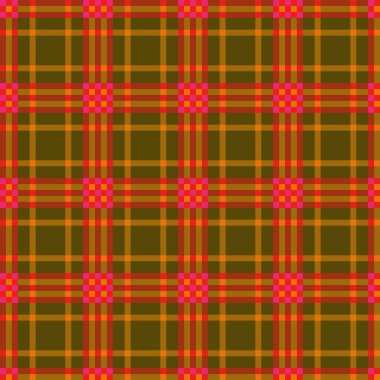 Dekoratif tartan karo desen çizimi