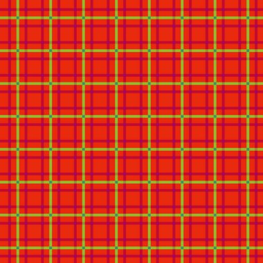Dekoratif tartan karo desen çizimi