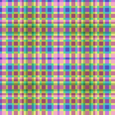 Dekoratif tartan karo desen çizimi