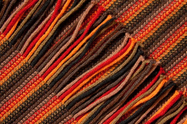 Closeup of the texture of a knitted scarf — Stock Photo, Image