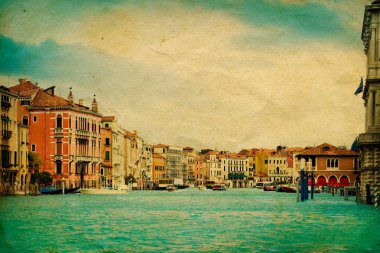 Venedik, büyük Kanal'ın stilize fotoğrafı