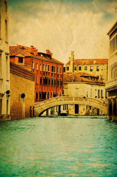 Στυλιζαρισμένη φωτογραφία μεγάλο κανάλι της Βενετίας — Φωτογραφία Αρχείου
