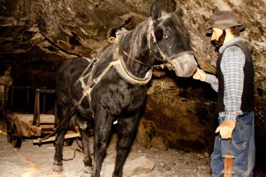 Wieliczka, Polonya - 21 Ekim 2013: tuz Mai heykeller