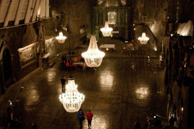 Wieliczka, Polonya - 21 Ekim 2013: ı benim salona tuzlu