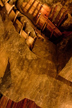 Wieliczka, Polonya - 21 Ekim 2013: tuzlu wieliczk madende