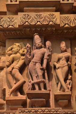 gravures op de tempel muren in khajuraho advertentie 930-950