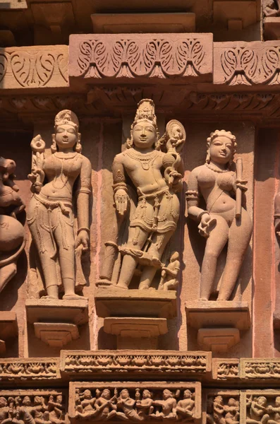 Khajuraho arv tempel Royaltyfria Stockfoton