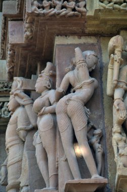 gravures op de tempel muren in khajuraho advertentie 930-950