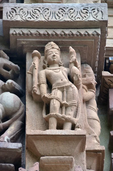 Esculturas nas paredes do Templo em Khajuraho AD 930-950 — Fotografia de Stock