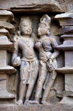 gravures op de tempel muren in khajuraho advertentie 930-950