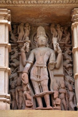 gravures op de tempel muren in khajuraho advertentie 930-950