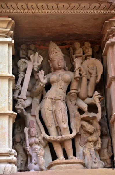 Tallados en las paredes del templo en Khajuraho AD 930-950 — Foto de Stock