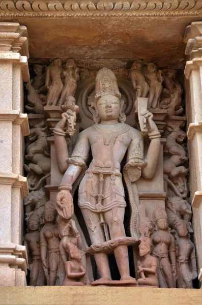 Schnitzereien an Tempelwänden in Khajuraho ad 930-950 — Stockfoto