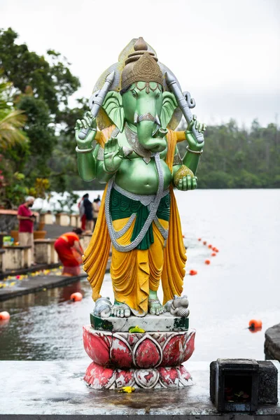 Estatua Del Señor Ganesh Lugar Sagrado Peregrinación Ganga Talao Sur — Foto de Stock