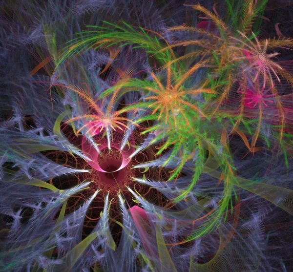 Abstrakte florale Fraktale Hintergrund für Kunstprojekte — Stockfoto