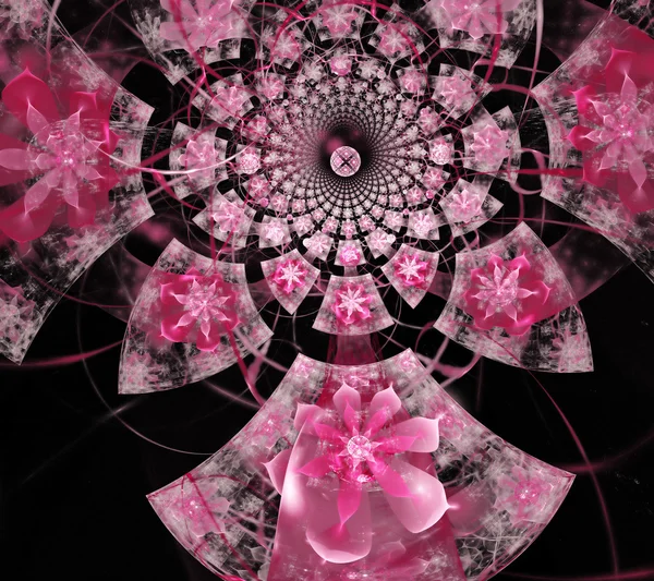 Fundo fractal floral abstrato para projetos de arte — Fotografia de Stock