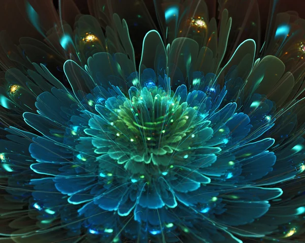 アート プロジェクトのための抽象的な花フラクタル背景 — ストック写真
