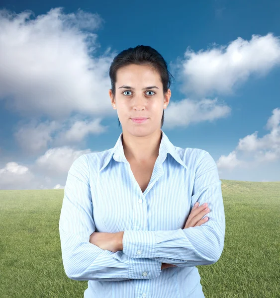 Mujer de negocios positiva —  Fotos de Stock