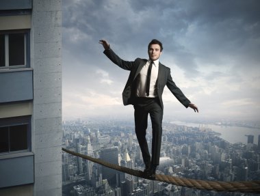 Equilibrist businessma
