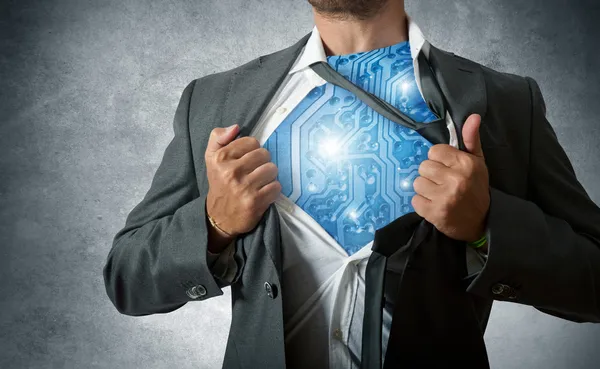 Technology super hero — Stock Photo, Image