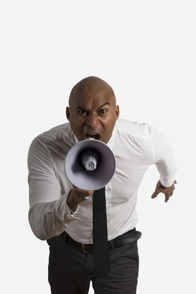 Homem de negócios gritando — Fotografia de Stock