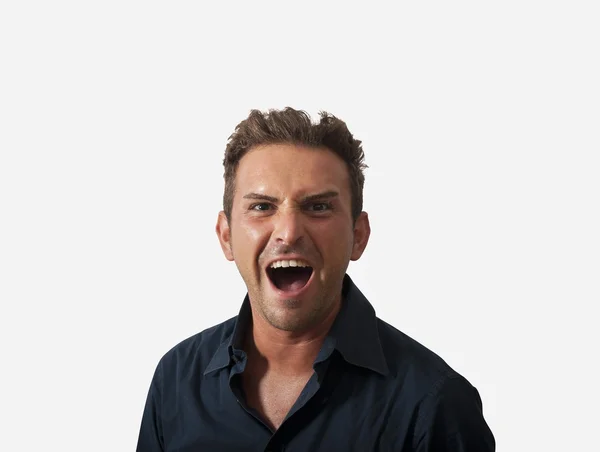 Omul de afaceri cu expresie furioasă — Fotografie, imagine de stoc