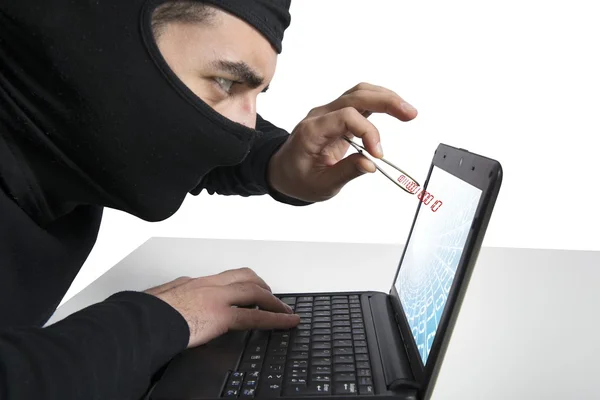 Hackare och virus koncept — Stockfoto