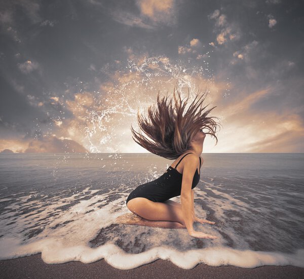Dancer in the sea