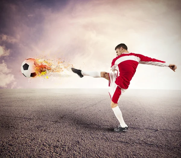 Futebol poder jogador — Fotografia de Stock