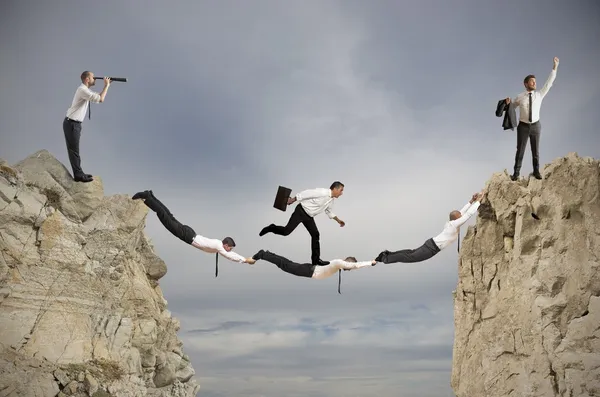 Trabalho em equipe e conceito de sucesso — Fotografia de Stock