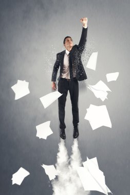 süper kahraman işadamı uçan