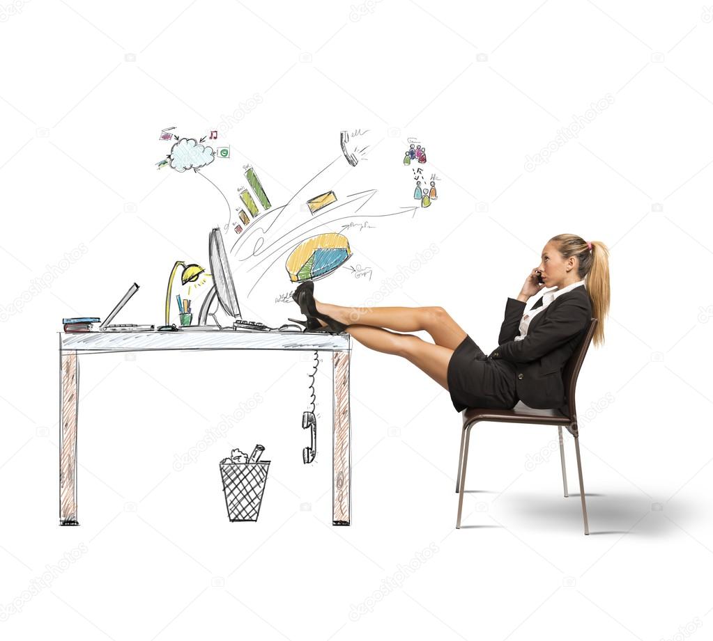 Relax of a businesswoman
