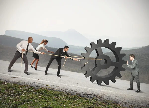 Trabalho em equipe de empresários — Fotografia de Stock