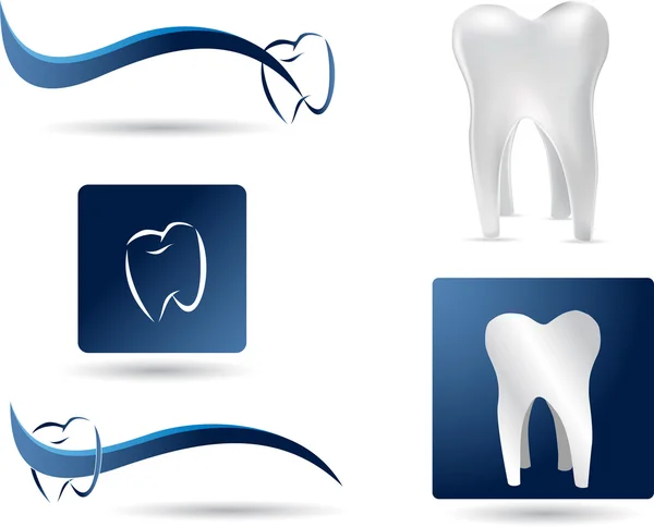 Ícones dentários — Vetor de Stock