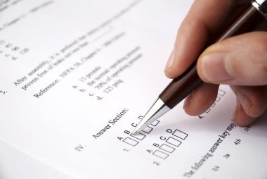 bir test sınavı yapmak