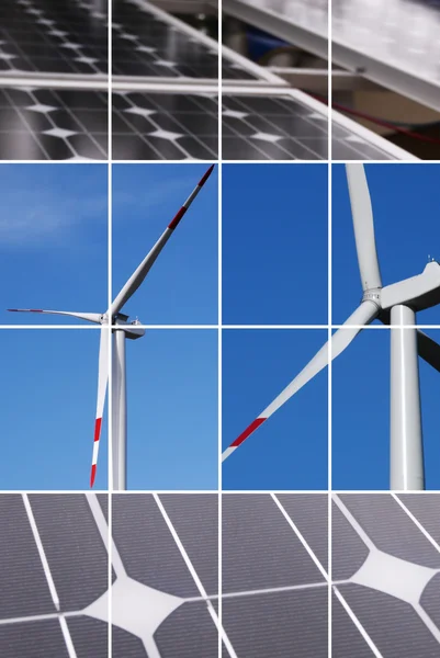 Clean energy collage — Stock Photo, Image