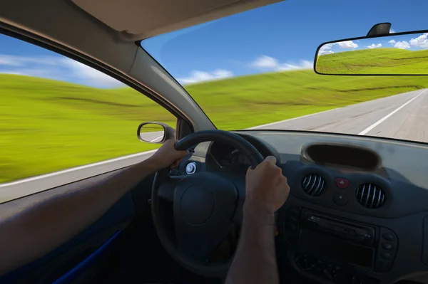 Condução do carro — Fotografia de Stock