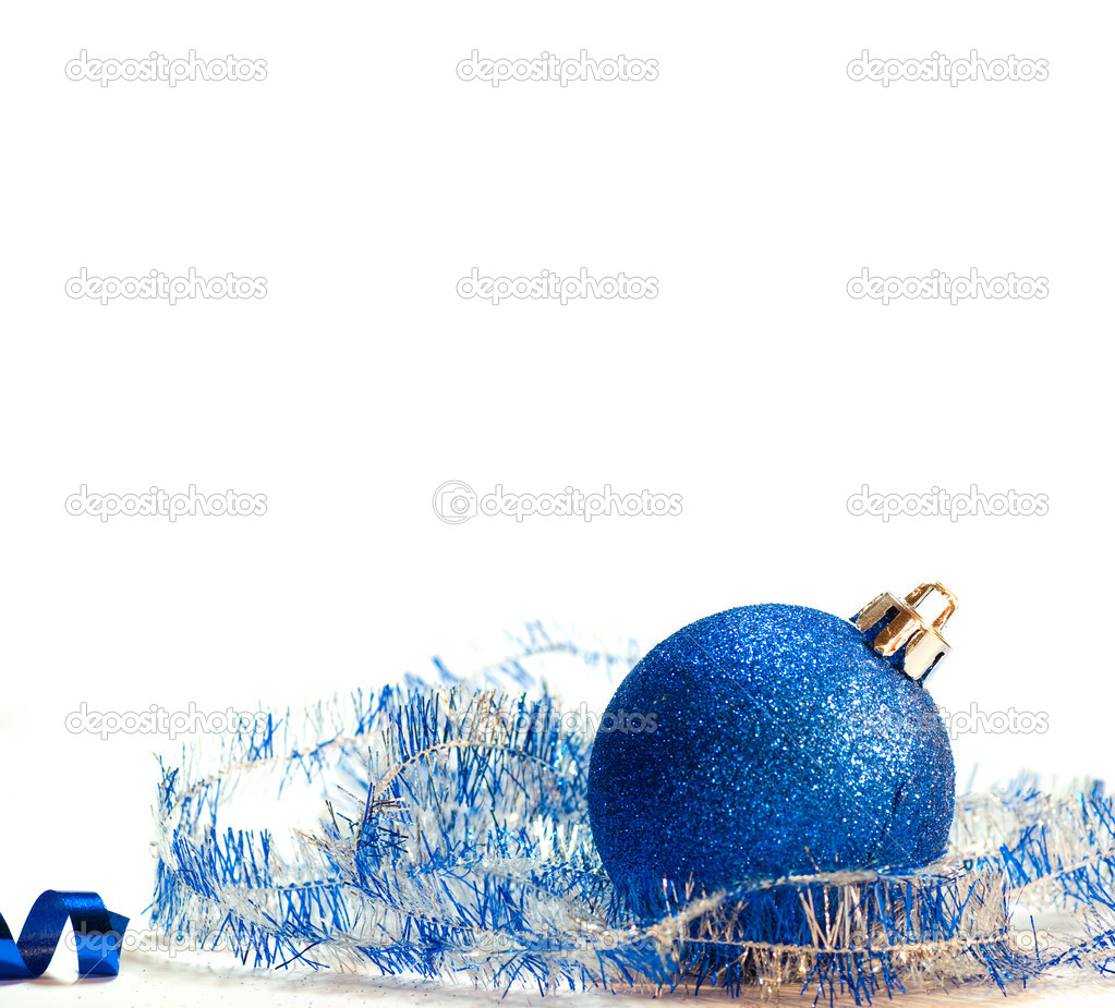 Blue and silver Christmas background — Stock Photo © alphaspirit 29935629