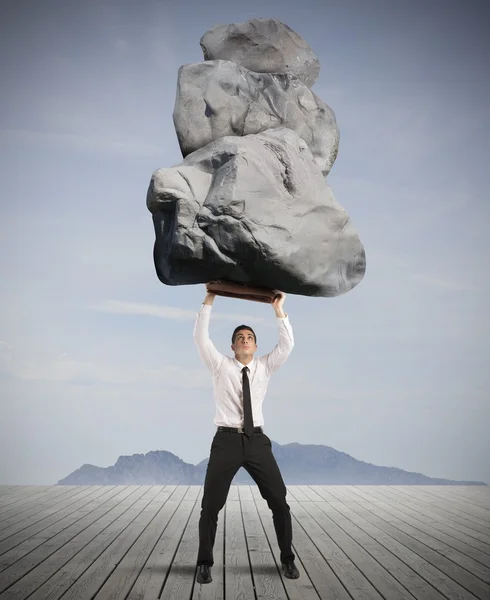 Sucesso e determinação no negócio duro — Fotografia de Stock