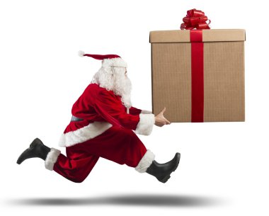 Noel Baba büyük hediye ile çalışan