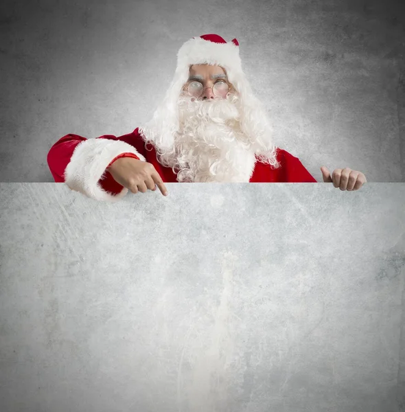 Santa Claus with message — Stock Photo, Image