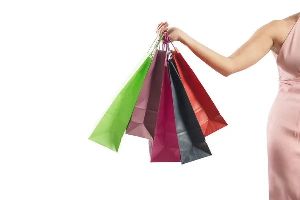 Woman holding shopping bags — Stock Photo, Image