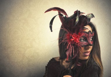 Karnaval maskesi güzel kadın