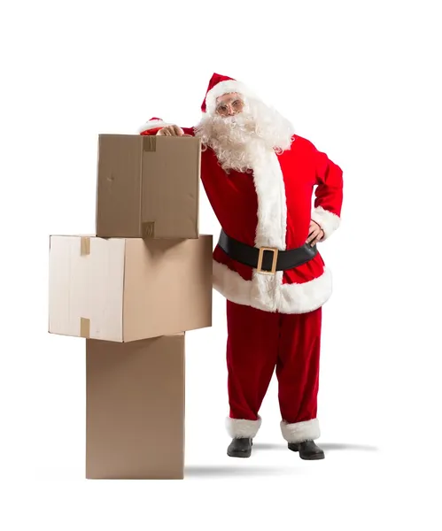 Santa claus courier — Stockfoto