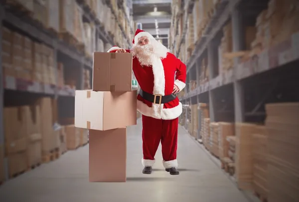 Santa Claus courier — Stock Photo, Image