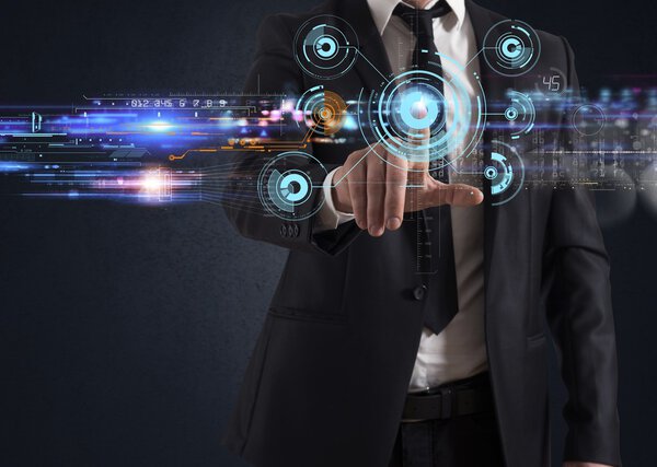 Futuristic touch screen interface