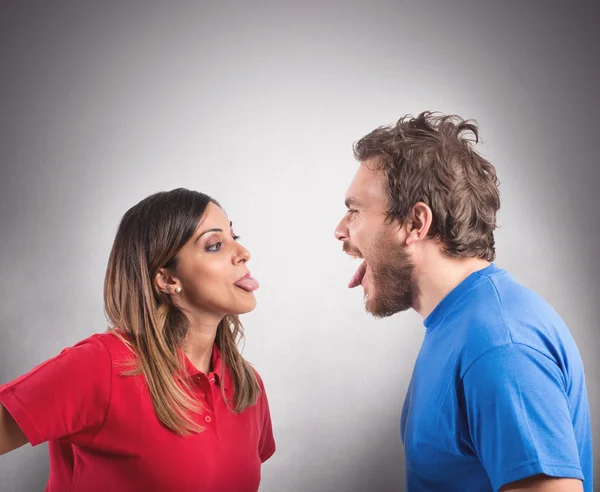 Casal de Grimace — Fotografia de Stock