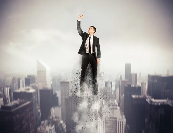 Flying Super hero businessman — Stock Photo, Image